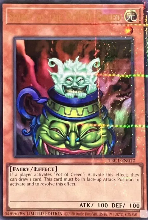 Spirit of the Pot of Greed TBC1-EN012 Yu-Gi-Oh card from The Pot Collection
