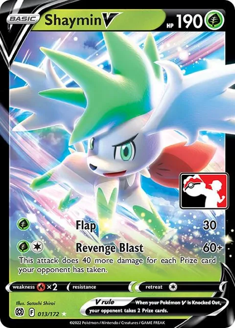 Shaymin V #013/172 Holofoil Pokémon card from Prize Pack Series Cards