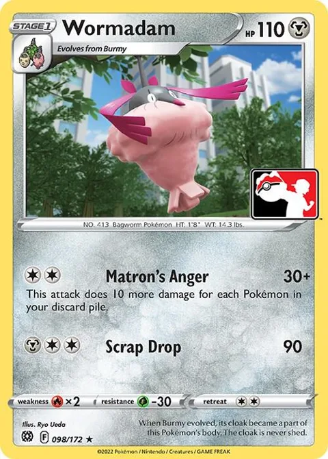 Wormadam #098/172 Pokémon card from Prize Pack Series Cards