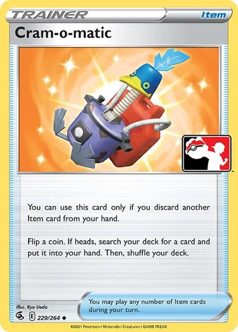 Cram-o-matic #229/264 Holofoil Pokémon card from Prize Pack Series Cards