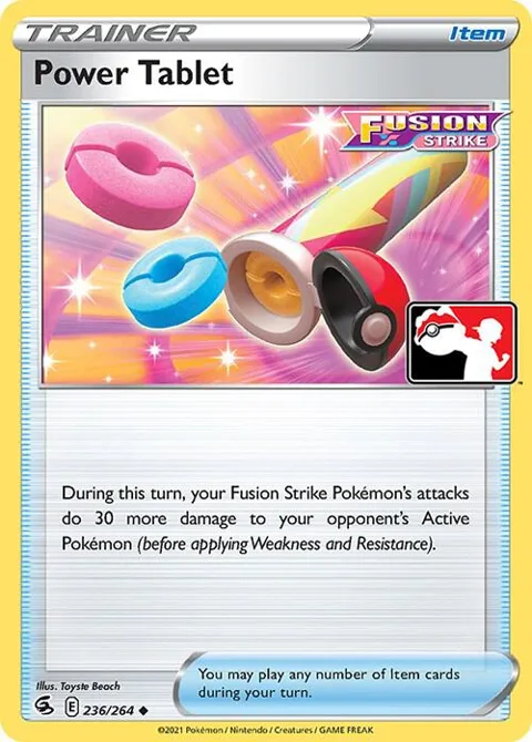 Power Tablet #236/264 Pokémon card from Prize Pack Series Cards