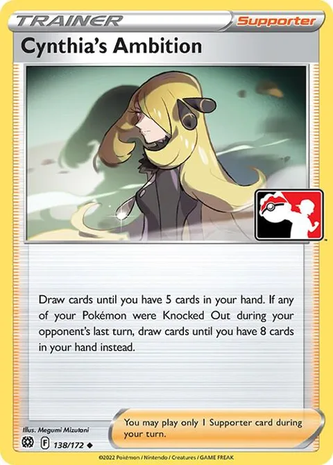 Cynthia's Ambition #138/172 Pokémon card from Prize Pack Series Cards