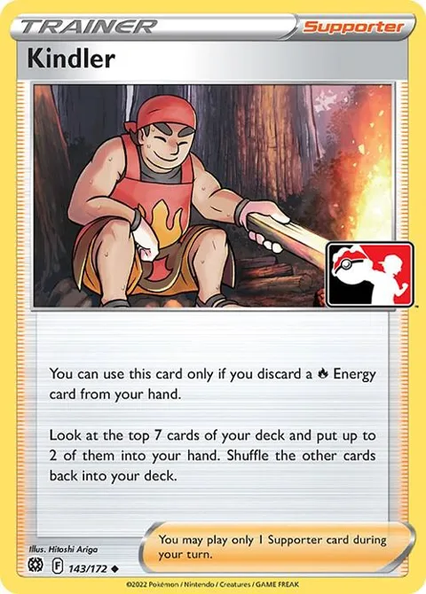 Kindler #143/172 Pokémon card from Prize Pack Series Cards