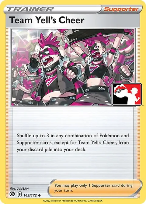 Team Yell's Cheer #149/172 Pokémon card from Prize Pack Series Cards