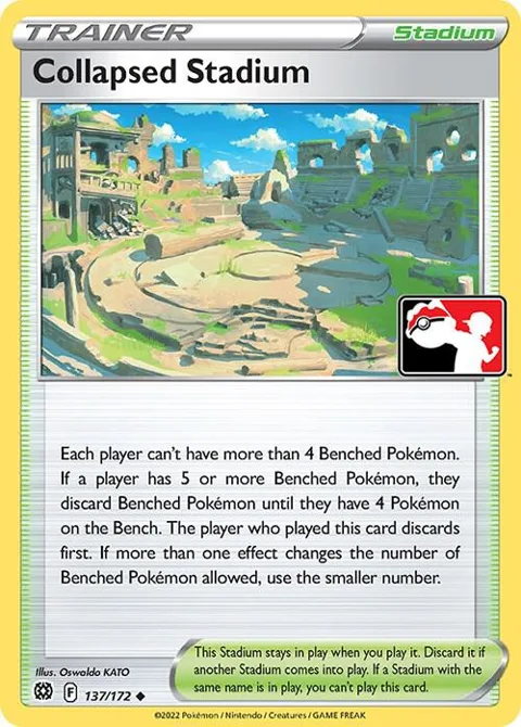 Collapsed Stadium #137/172 Pokémon card from Prize Pack Series Cards