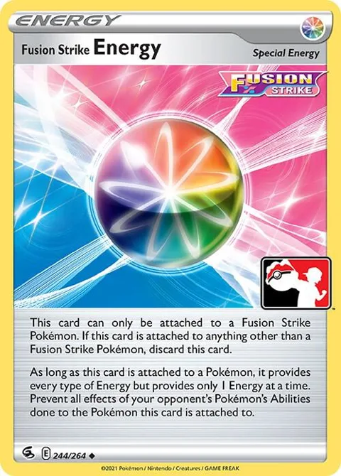 Fusion Strike Energy #244/264 Holofoil Pokémon card from Prize Pack Series Cards