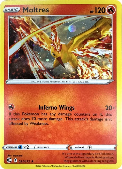 Moltres Cosmos Holo #021/172 Holofoil Pokémon card from Miscellaneous Cards & Products