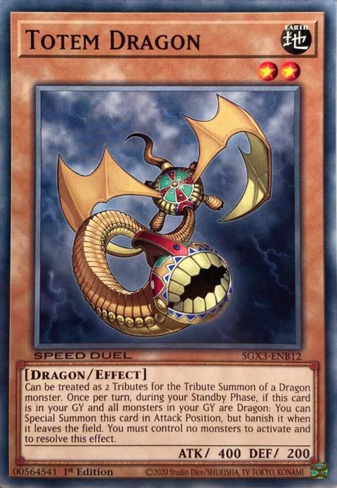Totem Dragon SGX3-ENB12 Yu-Gi-Oh card from Speed Duel GX: Duelists of Shadows