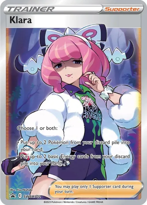 Klara Full Art #SWSH302 Holofoil Pokémon card from Sword & Shield Promo Cards