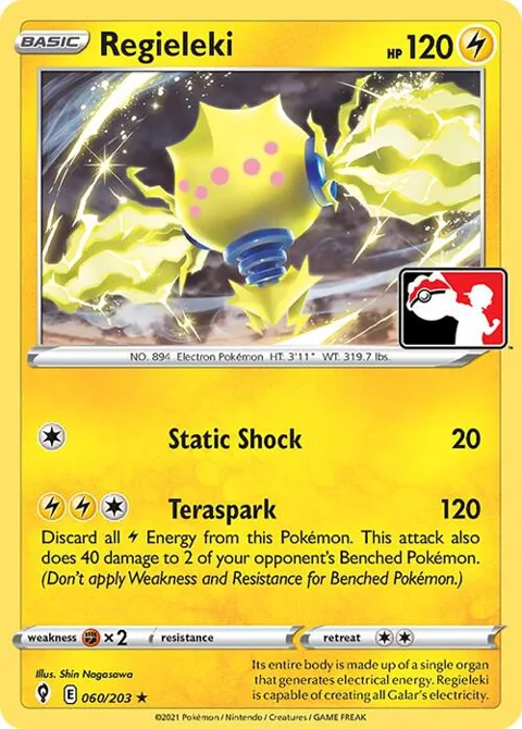 Regieleki #060/203 Pokémon card from Prize Pack Series Cards