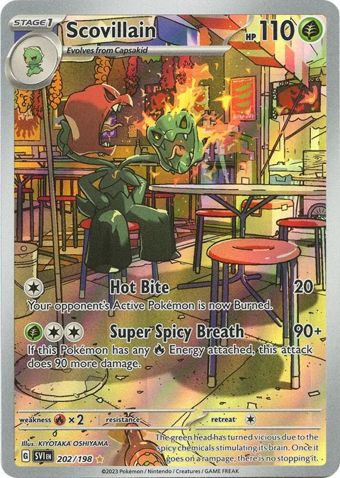 Scovillain #202/198 Holofoil Pokémon card from Scarlet & Violet Base Set