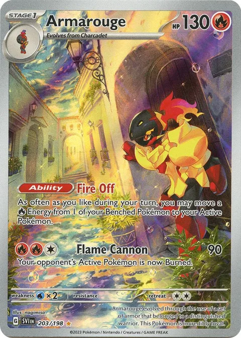 Armarouge #203/198 Holofoil Pokémon card from Scarlet & Violet Base Set