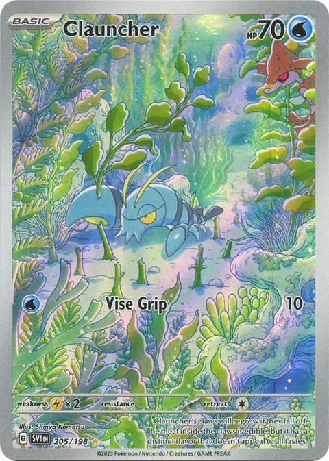 Clauncher #205/198 Holofoil Pokémon card from Scarlet & Violet Base Set