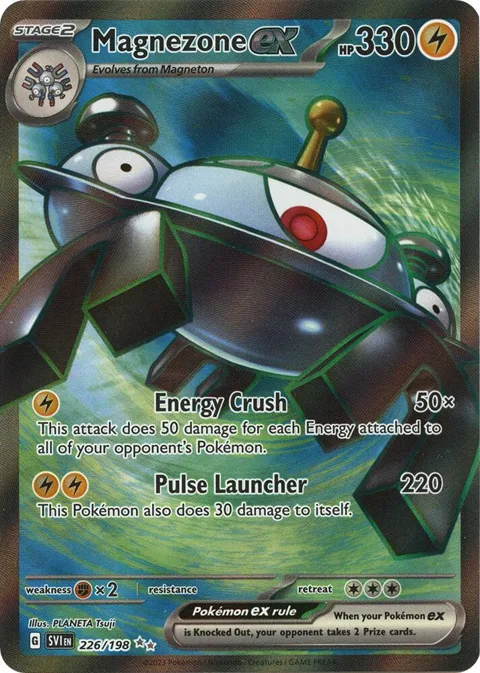Magnezone ex #226/198 Holofoil Pokémon card from Scarlet & Violet Base Set