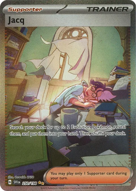 Jacq #250/198 Holofoil Pokémon card from Scarlet & Violet Base Set