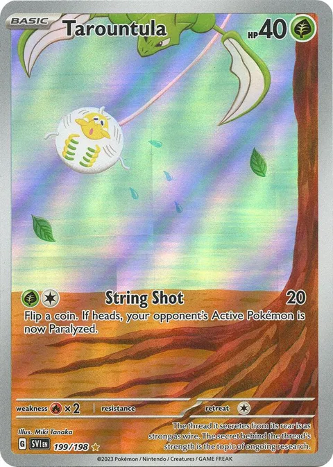 Tarountula #199/198 Holofoil Pokémon card from Scarlet & Violet Base Set
