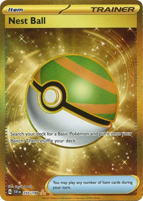 Nest Ball #255/198 Holofoil Pokémon card from Scarlet & Violet Base Set