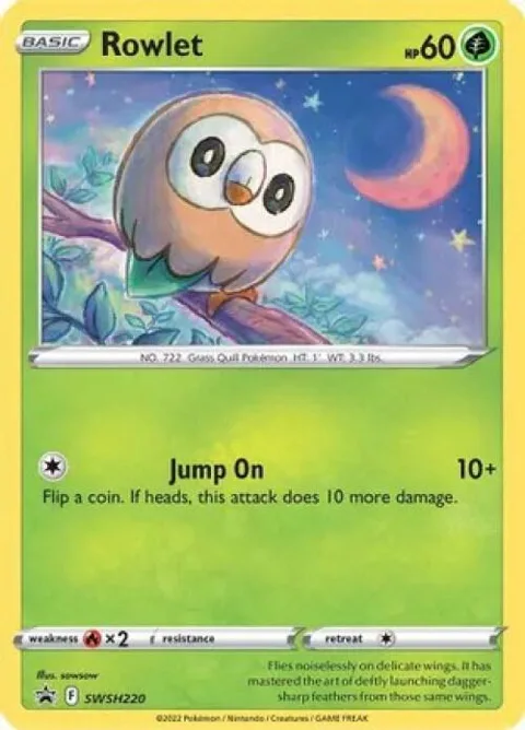 Rowlet - SWSH220 Cosmos Holo #SWSH220 Holofoil Pokémon card from Miscellaneous Cards & Products