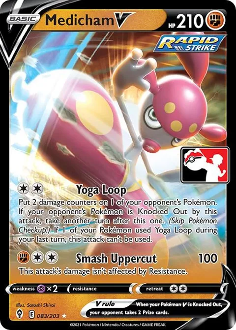 Medicham V #083/203 Holofoil Pokémon card from Prize Pack Series Cards