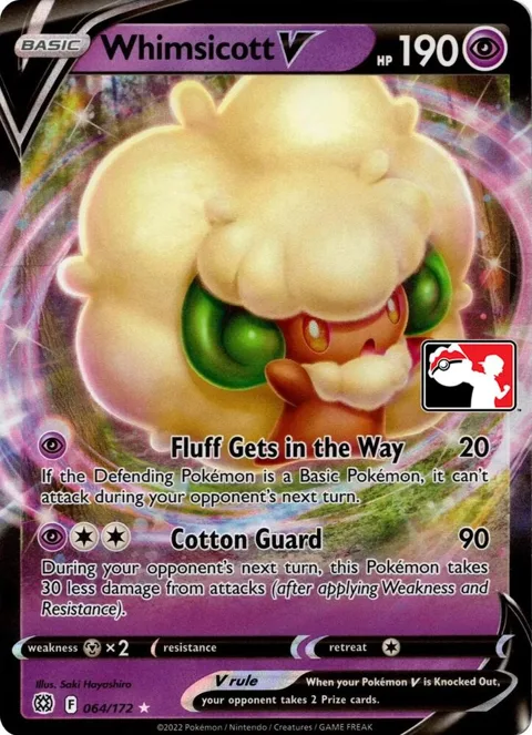 Whimsicott V #064/172 Holofoil Pokémon card from Prize Pack Series Cards