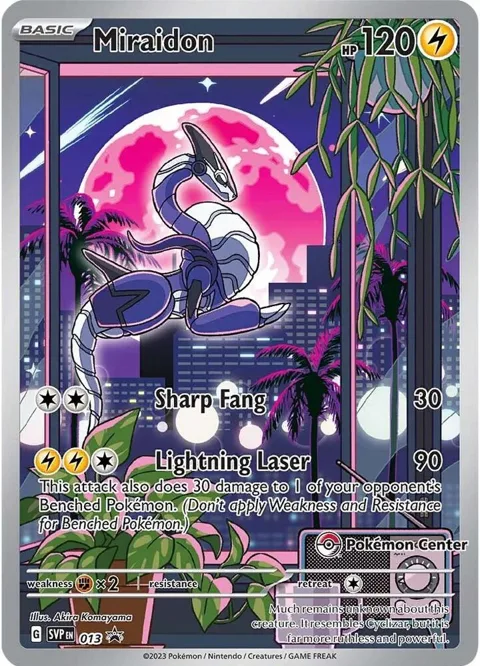 Miraidon - 013 Pokemon Center Exclusive #013 Holofoil Pokémon card from Scarlet & Violet Promo Cards