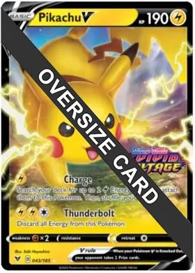 Pikachu V - 043/185 Vivid Voltage Stamped #043/185 Holofoil Pokémon card from Jumbo Cards