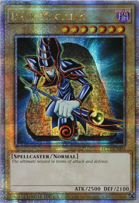 Dark Magician Quarter Century Secret Rare LC01-EN005 Yu-Gi-Oh card from Legendary Collection: 25th Anniversary Edition