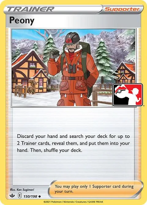 Peony #150/198 Pokémon card from Prize Pack Series Cards