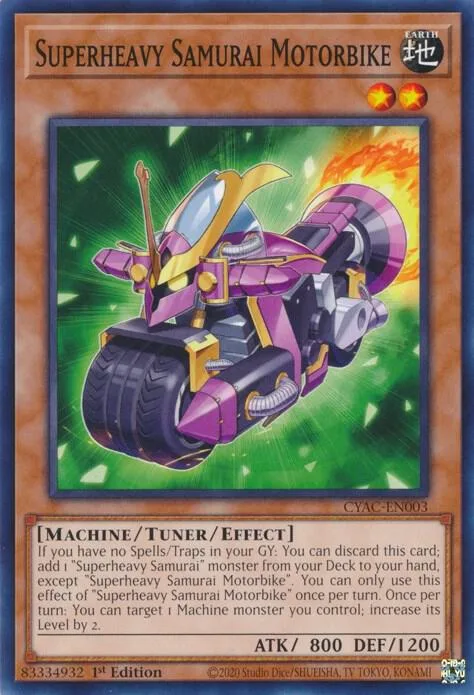 Superheavy Samurai Motorbike CYAC-EN003 Yu-Gi-Oh card from Cyberstorm Access