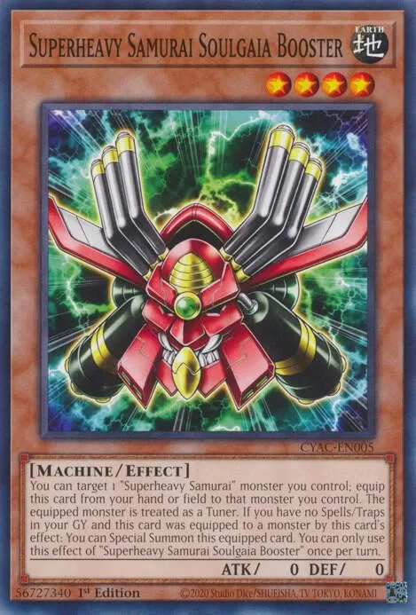 Superheavy Samurai Soulgaia Booster CYAC-EN005 Yu-Gi-Oh card from Cyberstorm Access