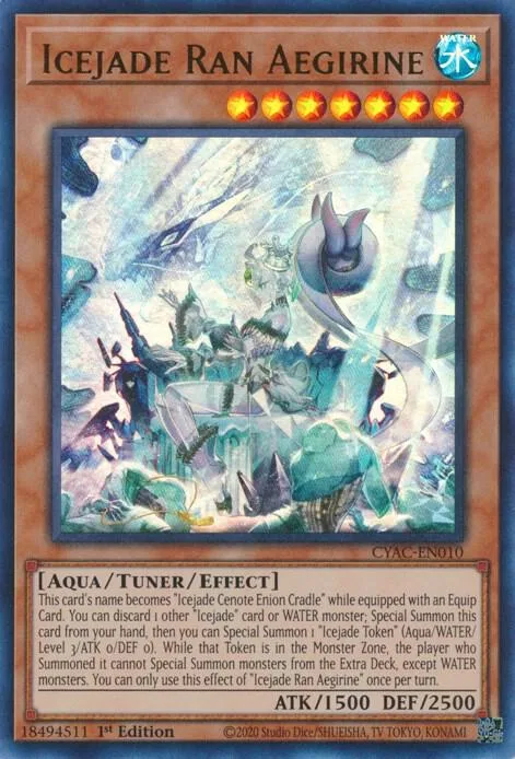 Icejade Ran Aegirine CYAC-EN010 Yu-Gi-Oh card from Cyberstorm Access