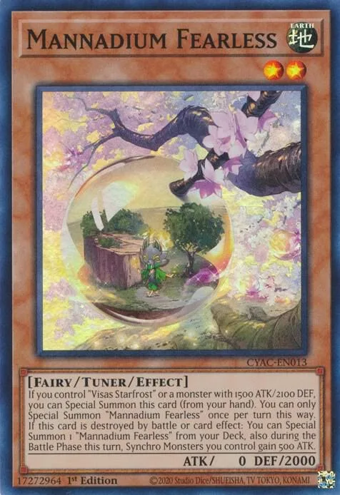 Mannadium Fearless CYAC-EN013 Yu-Gi-Oh card from Cyberstorm Access