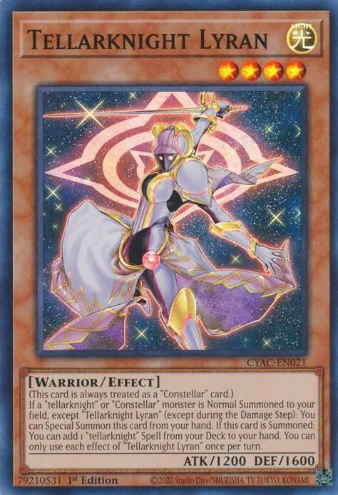 Tellarknight Lyran CYAC-EN021 Yu-Gi-Oh card from Cyberstorm Access