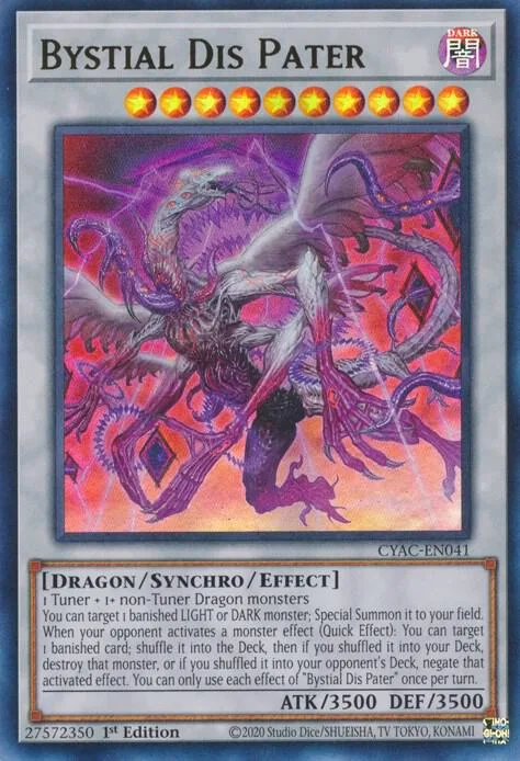 Bystial Dis Pater CYAC-EN041 Yu-Gi-Oh card from Cyberstorm Access
