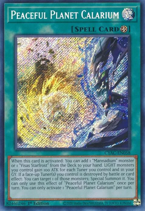 Peaceful Planet Calarium CYAC-EN058 Yu-Gi-Oh card from Cyberstorm Access