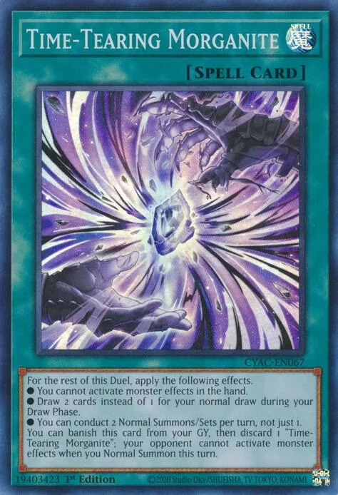 Time-Tearing Morganite CYAC-EN067 Yu-Gi-Oh card from Cyberstorm Access