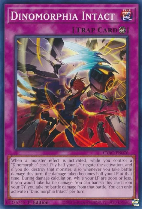 Dinomorphia Intact CYAC-EN076 Yu-Gi-Oh card from Cyberstorm Access
