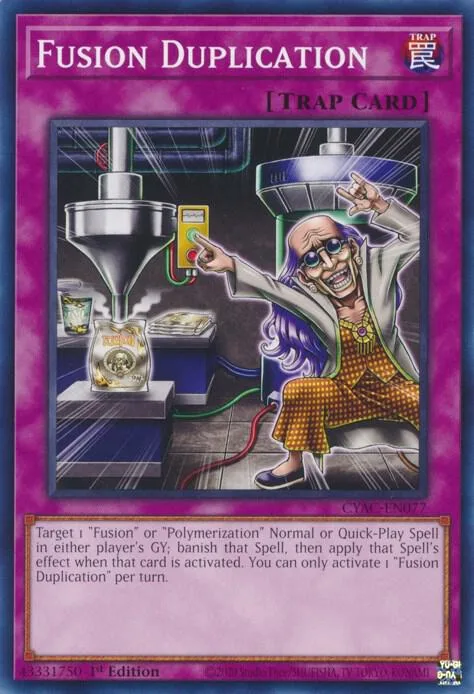 Fusion Duplication CYAC-EN077 Yu-Gi-Oh card from Cyberstorm Access
