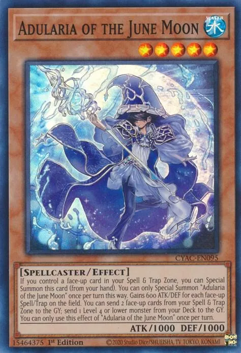Adularia of the June Moon CYAC-EN095 Yu-Gi-Oh card from Cyberstorm Access