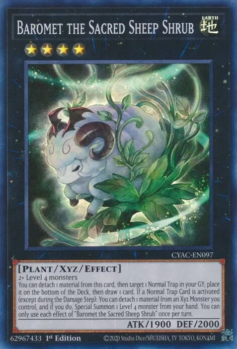 Baromet the Sacred Sheep Shrub CYAC-EN097 Yu-Gi-Oh card from Cyberstorm Access
