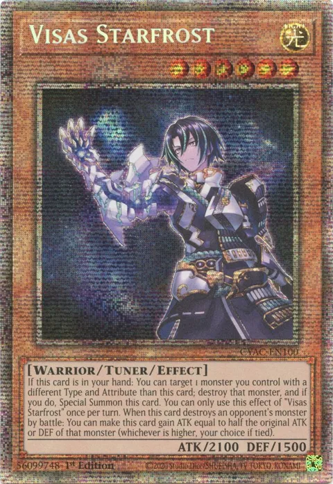 Visas Starfrost Starlight Rare CYAC-EN100 Yu-Gi-Oh card from Cyberstorm Access