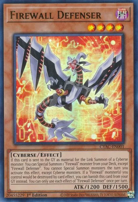 Firewall Defenser CYAC-EN001 Yu-Gi-Oh card from Cyberstorm Access