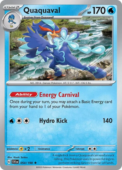 Quaquaval #054/198 Pokémon card from Deck Exclusives