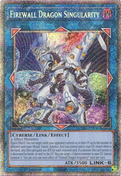 Firewall Dragon Singularity Starlight Rare CYAC-EN047 Yu-Gi-Oh card from Cyberstorm Access