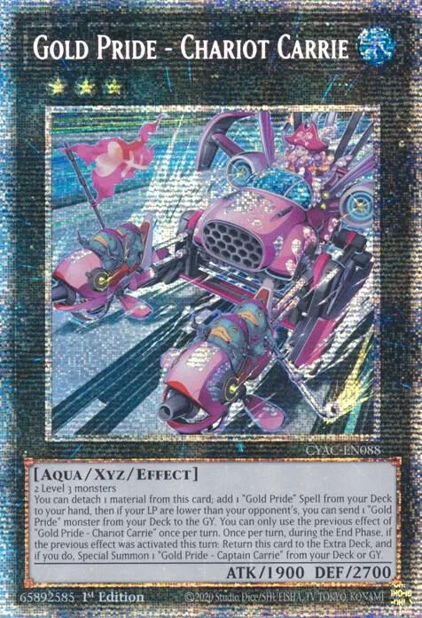 Gold Pride - Chariot Carrie Starlight Rare CYAC-EN088 Yu-Gi-Oh card from Cyberstorm Access