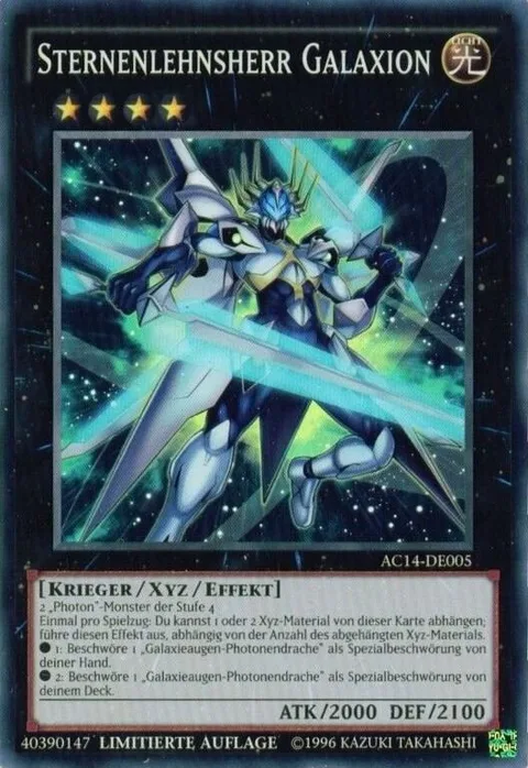 Starliege Lord Galaxion German - "Sternenlehnsherr Galaxion" AC14-DE005 Yu-Gi-Oh card from Advent Calendar 2014 (Adventskalender ZEXAL-Edition)
