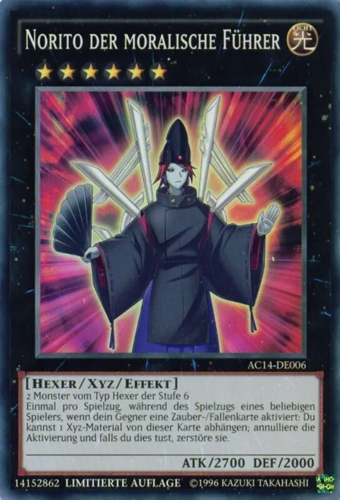 Norito the Moral Leader German - "Norito der moralische Führer" AC14-DE006 Yu-Gi-Oh card from Advent Calendar 2014 (Adventskalender ZEXAL-Edition)