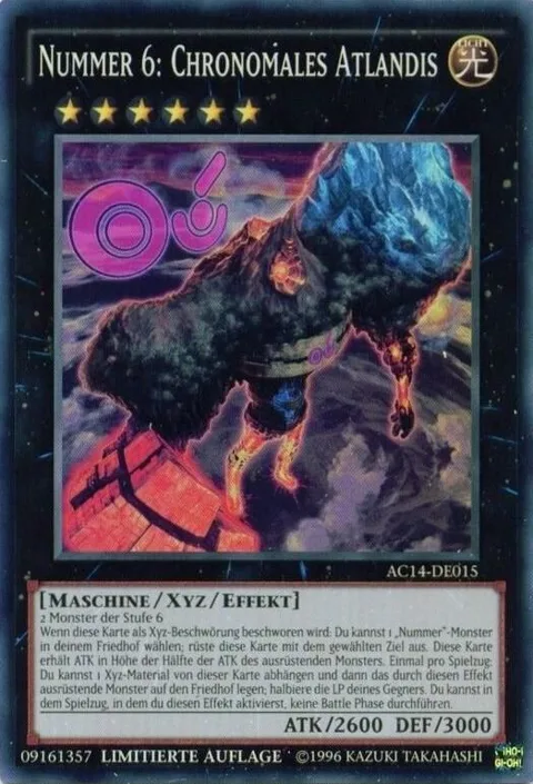 Number 6: Chronomaly Atlandis German - "Nummer 6: Chronomales Atlandis" AC14-DE015 Yu-Gi-Oh card from Advent Calendar 2014 (Adventskalender ZEXAL-Edition)