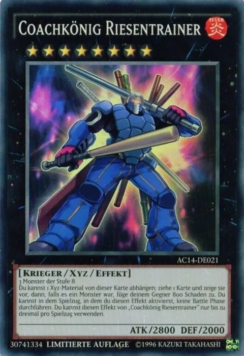 Coach King Giantrainer German - "Coachkönig Riesentrainer" AC14-DE021 Yu-Gi-Oh card from Advent Calendar 2014 (Adventskalender ZEXAL-Edition)