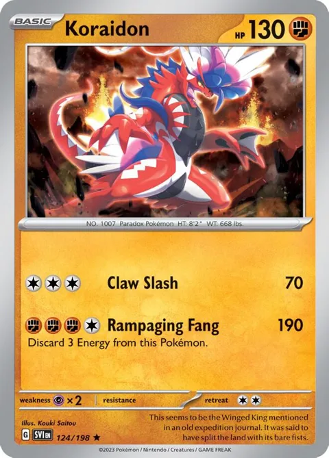 Koraidon #124/198 Pokémon card from Deck Exclusives